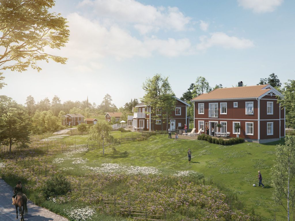 Visionsbild Löparö Skärgårdsby - framtidens boende är skärgården!